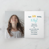 オリジナル写真名年齢 | かわいい動物イラスト カード (内部)