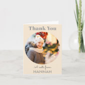 オリジナル写真名 シンプルなクリスマス サンクスカード ノートカード (正面)