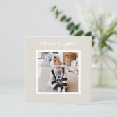 オリジナル写真太陽子供誕生日 サンキューカード (スタンド正面)