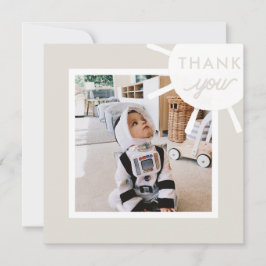 オリジナル写真太陽子供誕生日 サンキューカード