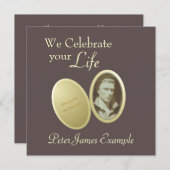 オリジナル写真対応: 覚醒 / (生) 葬儀 招待状 (正面/裏面)