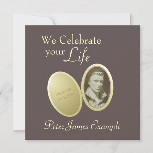 オリジナル写真対応: 覚醒 / (生) 葬儀 招待状 (正面)