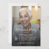 オリジナル写真引退パーティーお祝い 招待状 (正面)