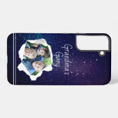 オリジナル写真用紙 パンチ穴 カスタムテキスト SAMSUNG GALAXYケース (裏面横)