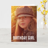 オリジナル写真誕生日グリーティングカード カード (黄色い花)