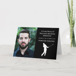 オリジナル写真追悼ゴルフ永遠 サンキューカード