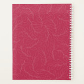 オリジナル写真 おしゃれ マジェンタ レッド 結婚式 月間スケジュール プランナー手帳 (裏面)