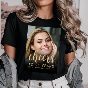 オリジナル写真 お祝い 21歳の誕生日パーティー トライブレンドTシャツ