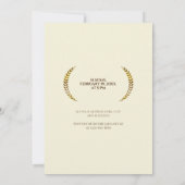 オリジナル写真 | アメリカ国旗 | 月桂の葉 ウェディング 招待状 (裏面)