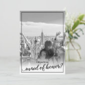 オリジナル写真 ウェディングパーティーにいてくれる？ 招待状 (スタンド正面)