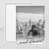 オリジナル写真 ウェディングパーティーにいてくれる？ 招待状 (正面/裏面)