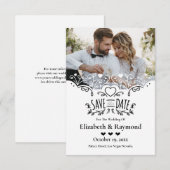 オリジナル写真 ウェディング セーブ・ザ・デート 招待状 (正面/裏面)