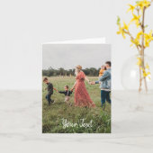 オリジナル写真＆カスタムテキストテンプレート カード (黄色い花)