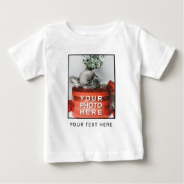 オリジナル写真＆カスタムテキスト ベビーTシャツ