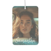 オリジナル写真 ギフト 名前入り カスタム カーエアーフレッシュナー (正面)