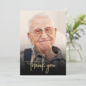 オリジナル写真 ゴールドスクリプト 90歳の誕生日パーティー サンキューカード (スタンド正面)