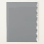 オリジナル写真 シンプル グレー＆ホワイト ウェディング プランナー手帳 (裏面)