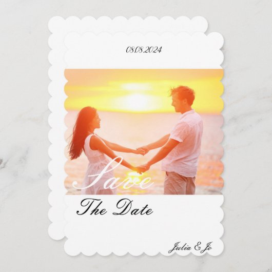 オリジナル写真 セーブ・ザ・デート カード (正面/裏面)