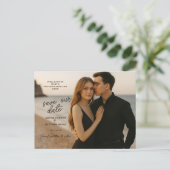 オリジナル写真 セーブ・ザ・デート ポストカード (スタンド正面)