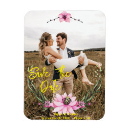 オリジナル写真 セーブ・ザ・デート - ミニマル マグネット