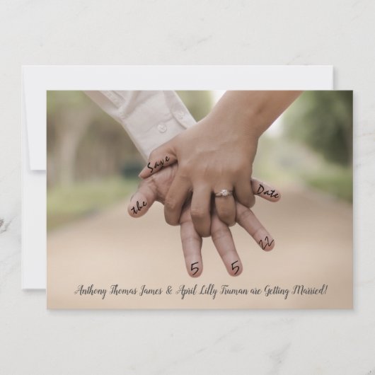 オリジナル写真 セーブ・ザ・デート 招待状 (正面)