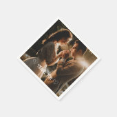 オリジナル写真 タイポグラフィー ナプキン スタンダードカクテルナプキン (角)