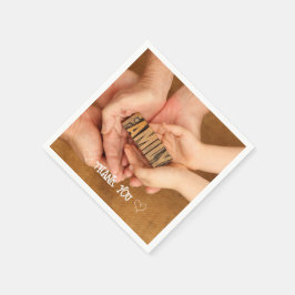 オリジナル写真 タイポグラフィー ナプキン スタンダードカクテルナプキン