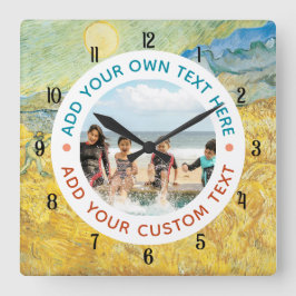 オリジナル写真＆テキスト ウォールクロック - パーソナライズされたギフト