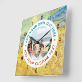 オリジナル写真＆テキスト ウォールクロック - パーソナライズされたギフト (傾斜)