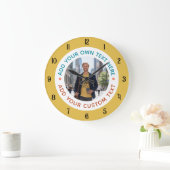 オリジナル写真&テキスト ウォールクロック - パーソナライズされたギフト (ホーム)