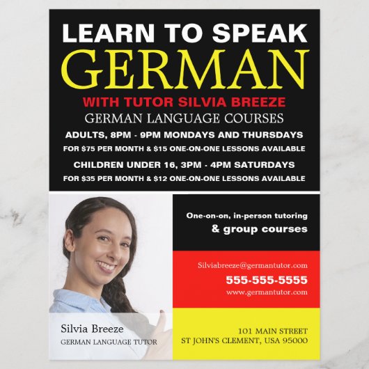 オリジナル写真, ドイツ語コース チラシ (正面)