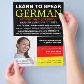 オリジナル写真, ドイツ語コース チラシ (手)