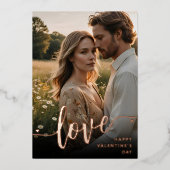 オリジナル写真 ハッピーバレンタインデー ラブ 箔シーズンカード (正面)