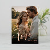 オリジナル写真 ハッピーバレンタインデー ラブ 箔シーズンカード (立ち正面)