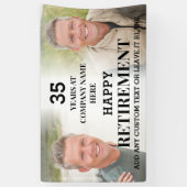 オリジナル写真 ハッピーリタイアメントパーティーバナー 横断幕 (縦)