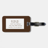 オリジナル写真 パーソナライズされた識別 ブラウン ラゲッジタグ (裏面横)