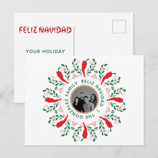 オリジナル写真 フェリズ・ナビダッド ホリデー ポストカード (正面/裏面)