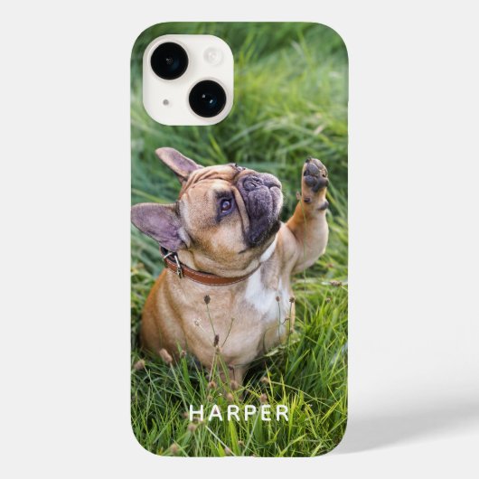 オリジナル写真 ペット 犬 名前入り Case-Mate iPhoneケース (裏面)