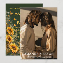 オリジナル写真 ボーホーウェディング招待状