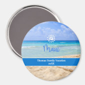 オリジナル写真 マウイ ビーチ マグネット (正面/裏面)