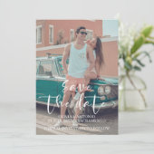 オリジナル写真 ミニマル モダン シンプル ウェディング セーブザデート (スタンド正面)