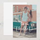 オリジナル写真 ミニマル モダン シンプル ウェディング セーブザデート (正面/裏面)