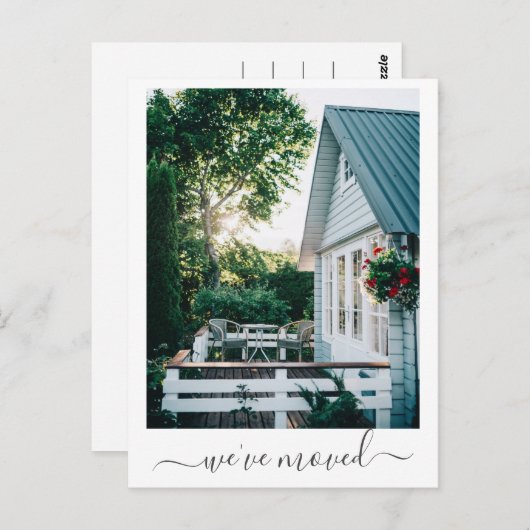 オリジナル写真 ミニマル 新しい家に引っ越しました 住所 ポストカード (正面/裏面)