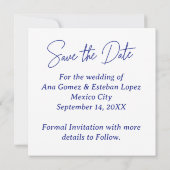 オリジナル写真 メキシコ オトミ テナンゴ Save the Date 招待状 (裏面)