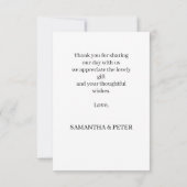 オリジナル写真 モダン ビーチ ウェディング 感謝 テーマ (裏面)