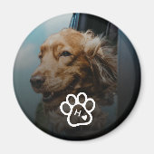 オリジナル写真 モノグラム入り犬のペットグッズ マグネット (正面)