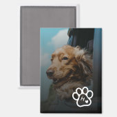 オリジナル写真 モノグラム入り犬のペットグッズ マグネット (正面/裏面)