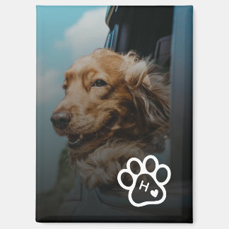 オリジナル写真 モノグラム入り犬のペットグッズ マグネット