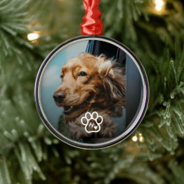 オリジナル写真 モノグラム入り犬のペットグッズ メタルオーナメント