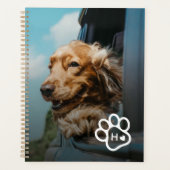 オリジナル写真 モノグラム 犬 ペット プランナー手帳 (正面)